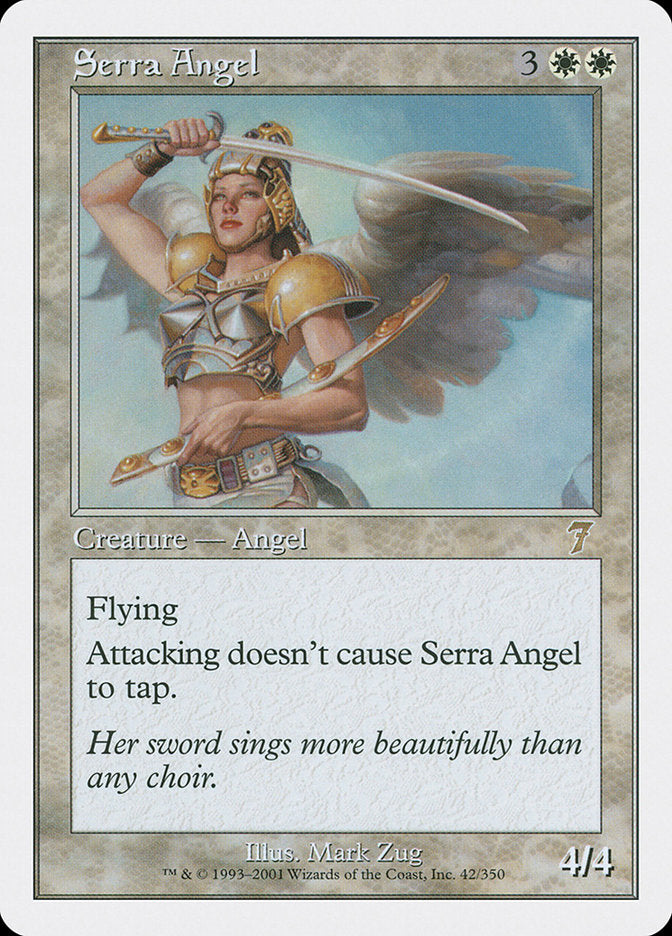 Serra Angel - (Foil): Seventh Edition
