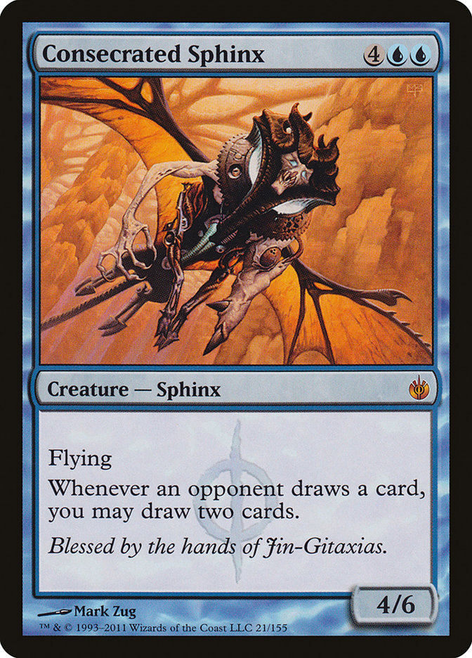 Consecrated Sphinx - (Foil): Mirrodin Besieged