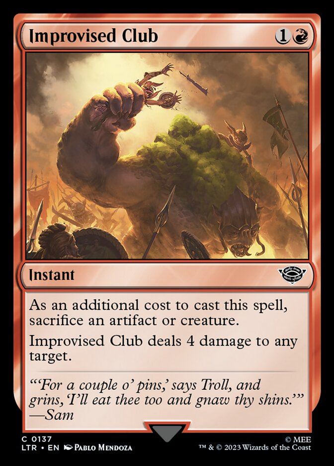 Improvised Club: The Lord of the Rings: Tales of Middle-earth