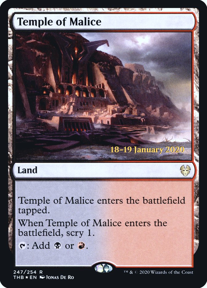 Temple of Malice (Prerelease) (Theros Beyond Death) - (Foil): Theros Beyond Death Promos