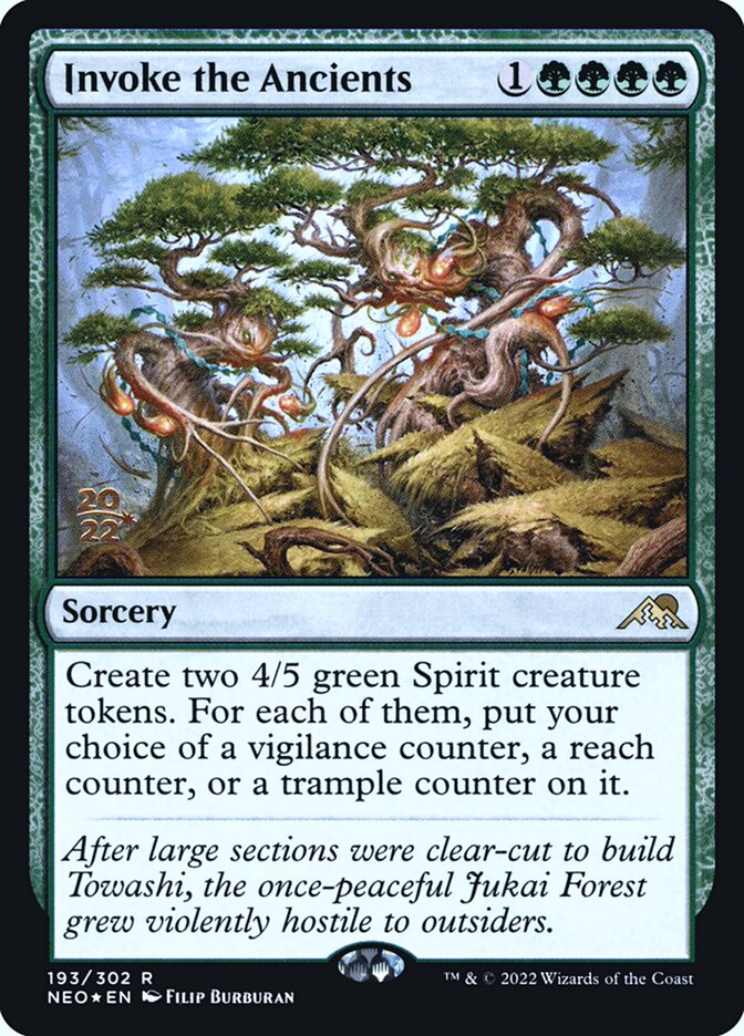 Invoke the Ancients - (Foil): Kamigawa: Neon Dynasty Promos