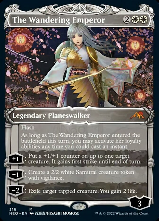The Wandering Emperor (Showcase) - (Foil): Kamigawa: Neon Dynasty