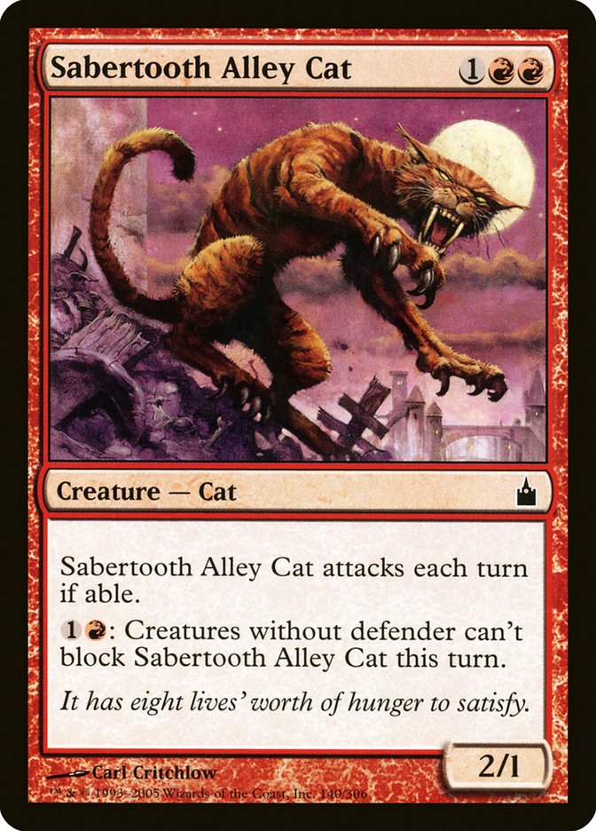 Sabertooth Alley Cat - (Foil): Ravnica: City of Guilds