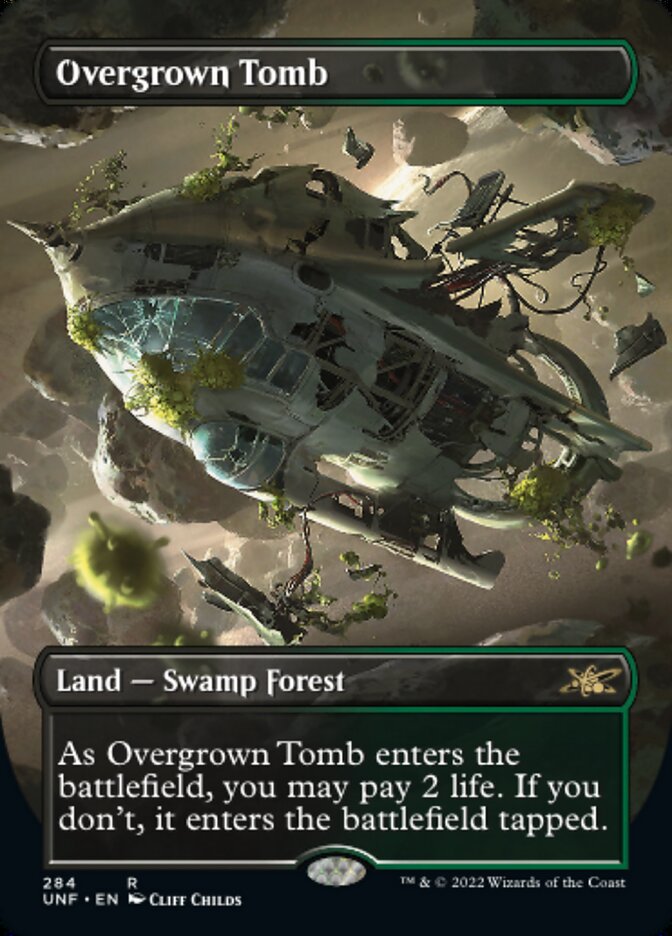 Overgrown Tomb (Borderless) - (Foil): Unfinity