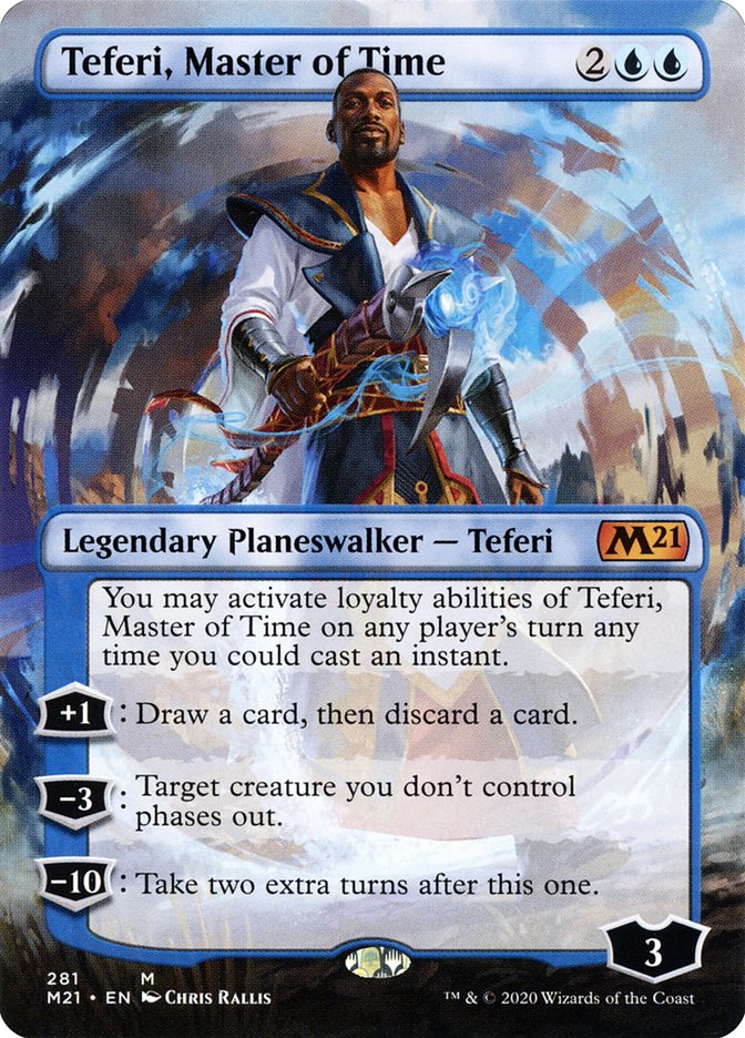 Teferi, Master of Time (Borderless) - (Foil): Core Set 2021