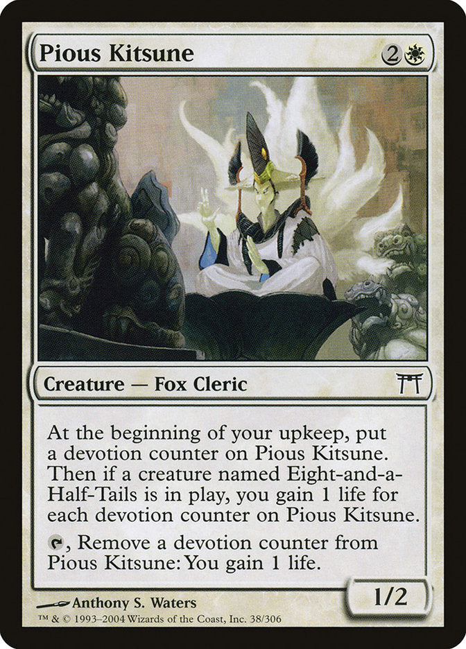 Pious Kitsune - (Foil): Champions of Kamigawa