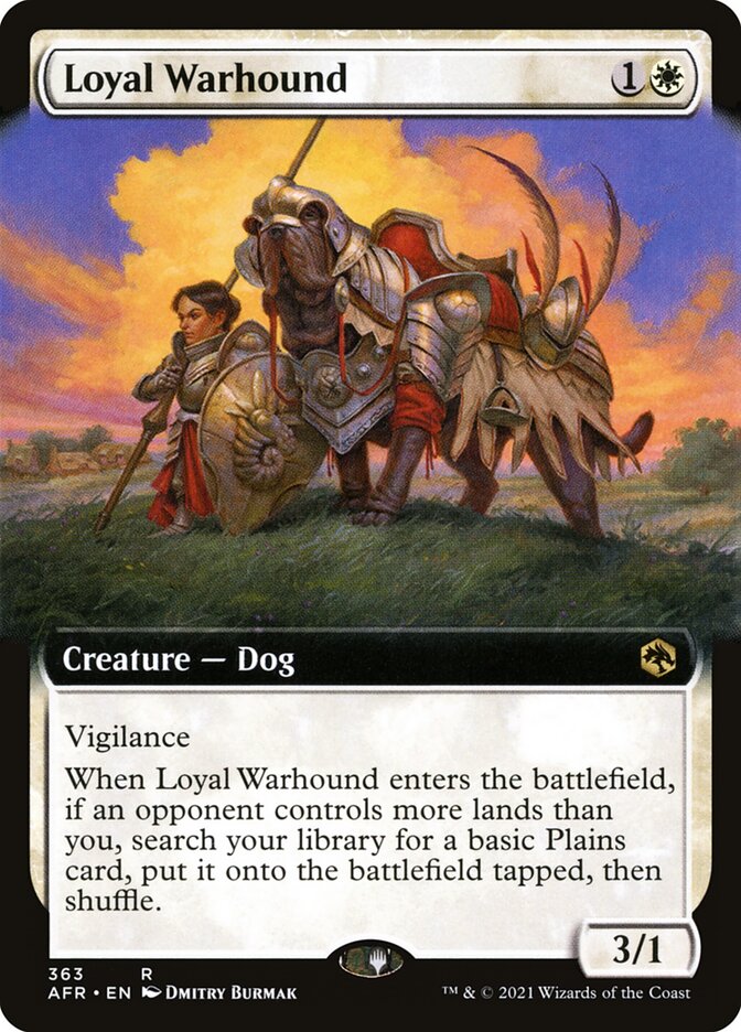 Loyal Warhound (Extended Art) - (Foil): Adventures in the Forgotten Realms