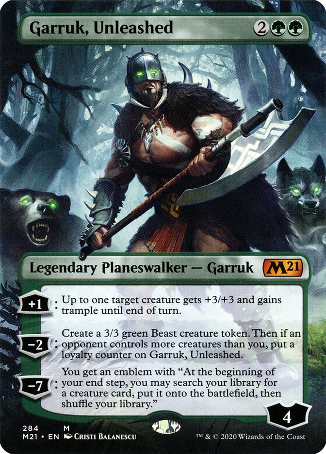 Garruk, Unleashed (Borderless): Core Set 2021