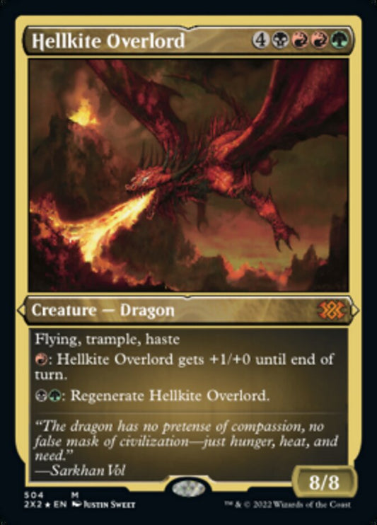 Hellkite Overlord (Foil Etched) - (Foil): Double Masters 2022