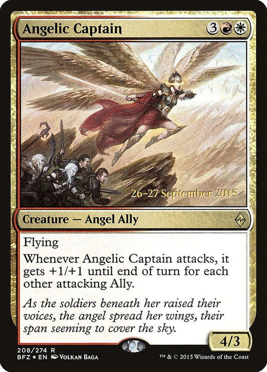 Angelic Captain (Prerelease) (Battle for Zendikar) - (Foil): Battle for Zendikar Promos