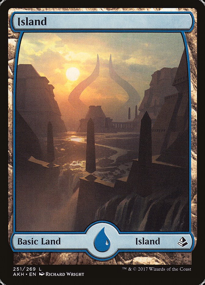 Island (#251) (Full Art) - (Foil): Amonkhet