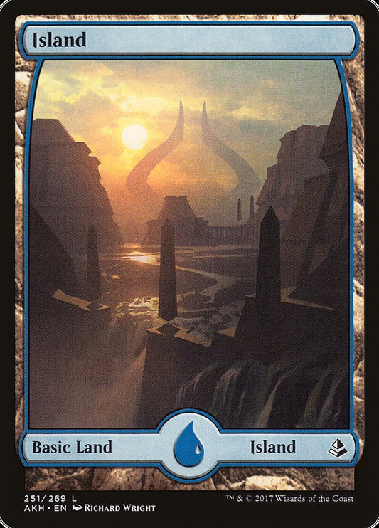 Island (#251) (Full Art) - (Foil): Amonkhet