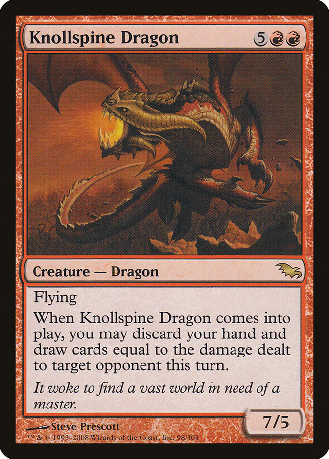 Knollspine Dragon - (Foil): Shadowmoor
