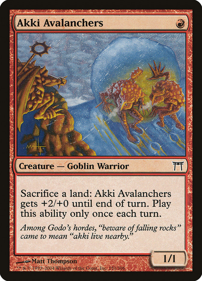 Akki Avalanchers - (Foil): Champions of Kamigawa