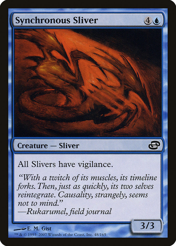 Synchronous Sliver: Planar Chaos
