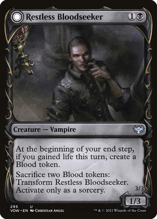 Restless Bloodseeker // Bloodsoaked Reveler (Showcase) - (Foil): Innistrad: Crimson Vow