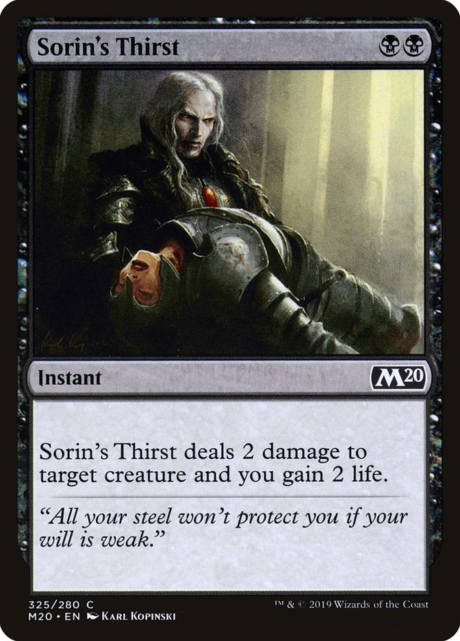 Sorin's Thirst (Planeswalker Deck): Core Set 2020