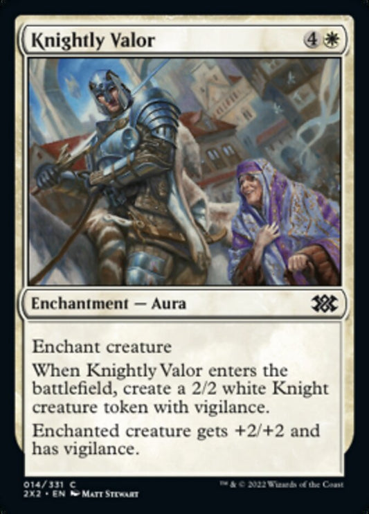 Knightly Valor - (Foil): Double Masters 2022