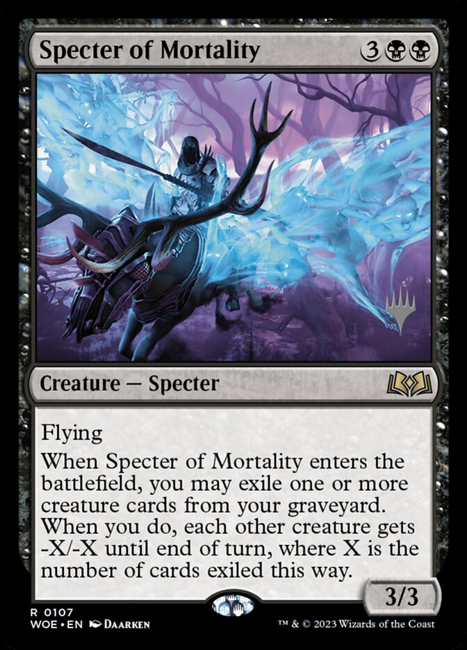 Specter of Mortality (Promo Pack) (Wilds of Eldraine) - (Foil): Wilds of Eldraine Promos