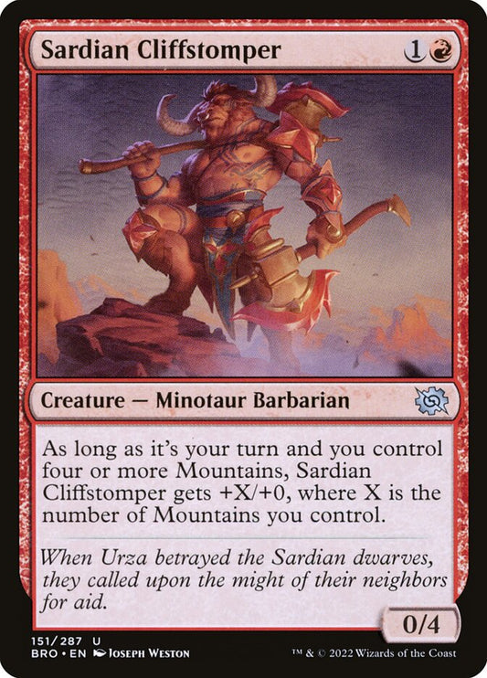 Sardian Cliffstomper - (Foil): The Brothers' War