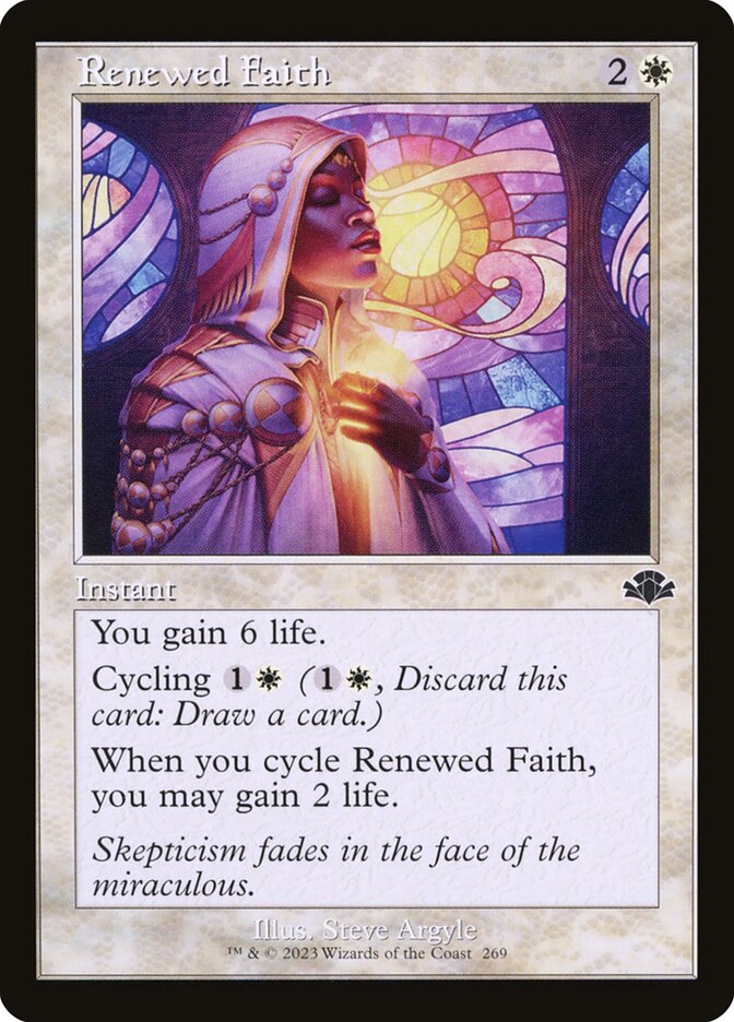 Renewed Faith (Retro Frame): Dominaria Remastered