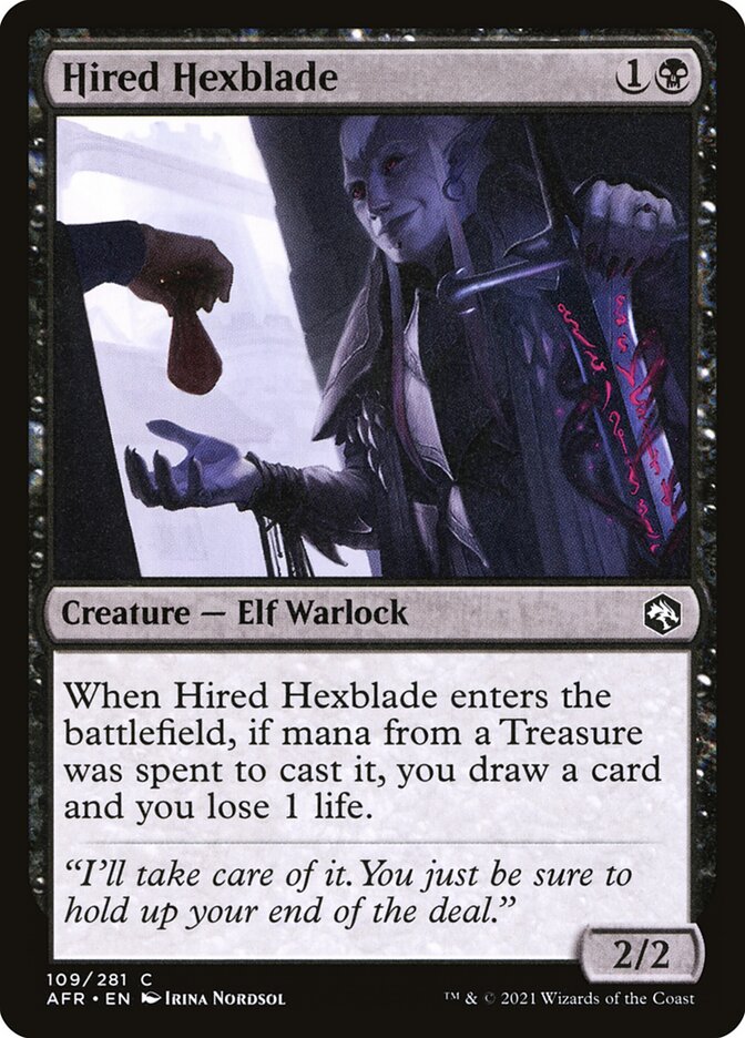 Hired Hexblade - (Foil): Adventures in the Forgotten Realms