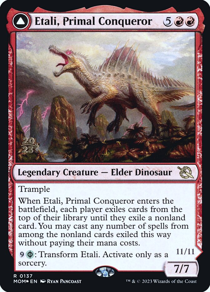 Etali, Primal Conqueror // Etali, Primal Sickness (Prerelease) (March of the Machine) - (Foil): March of the Machine Promos