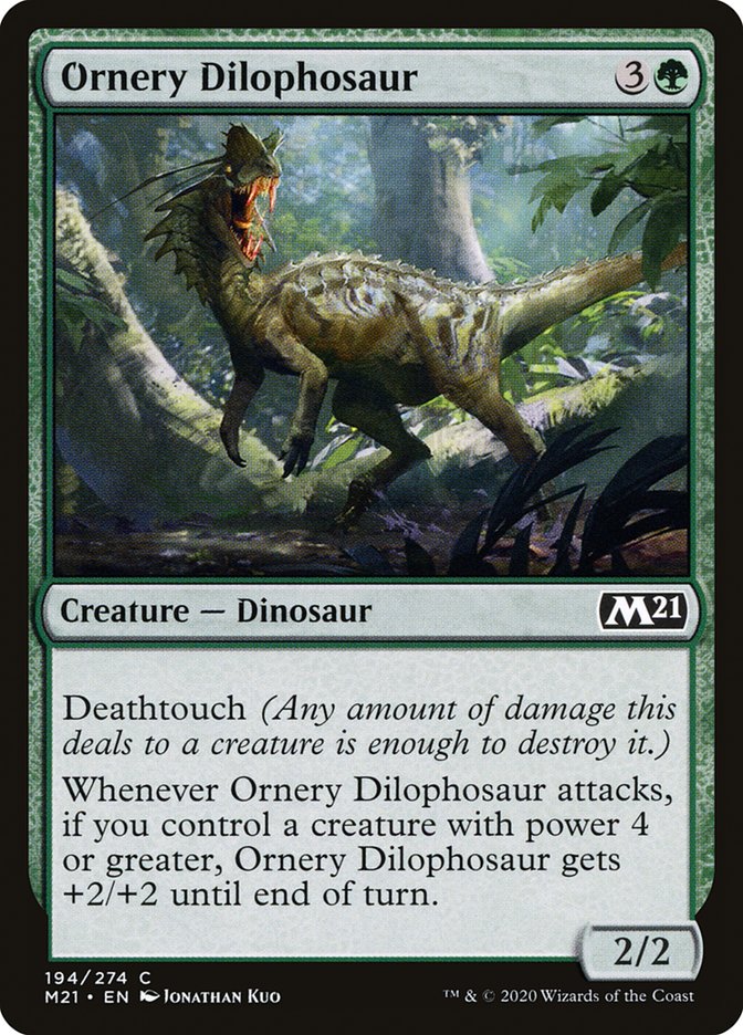 Ornery Dilophosaur: Core Set 2021