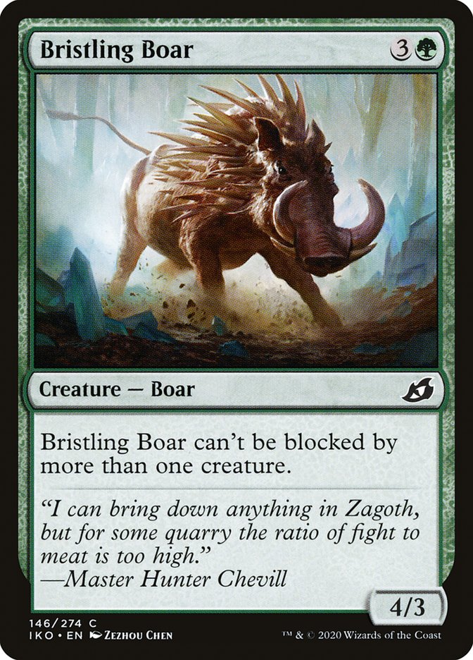 Bristling Boar - (Foil): Ikoria: Lair of Behemoths