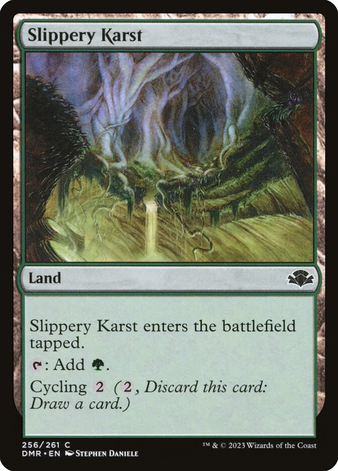 Slippery Karst - (Foil): Dominaria Remastered