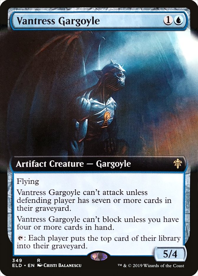 Vantress Gargoyle (Extended Art): Throne of Eldraine