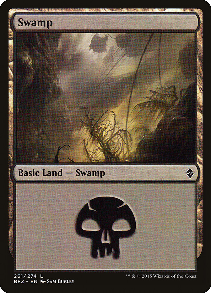 Swamp (#261) (Regular Art): Battle for Zendikar