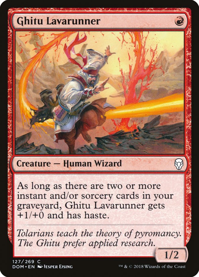 Ghitu Lavarunner - (Foil): Dominaria