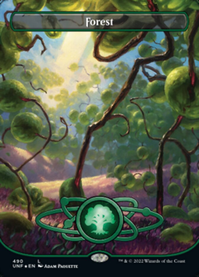 Forest (#490) (Borderless) (Galaxy Foil) - (Foil): Unfinity