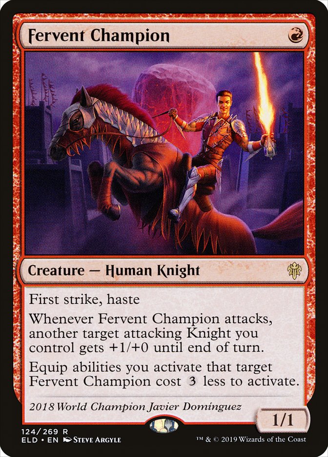 Fervent Champion - (Foil): Throne of Eldraine