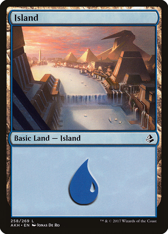 Island (#258) - (Foil): Amonkhet