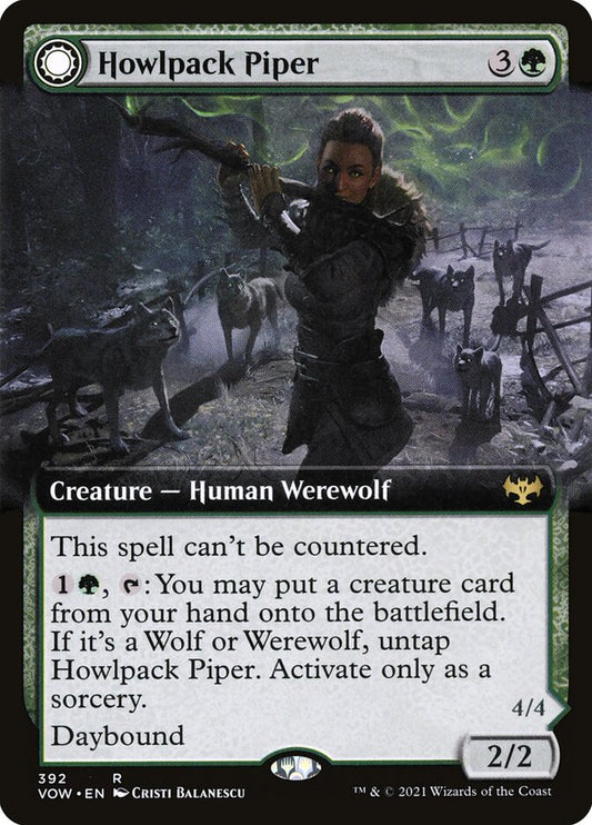 Howlpack Piper // Wildsong Howler (Extended Art) - (Foil): Innistrad: Crimson Vow