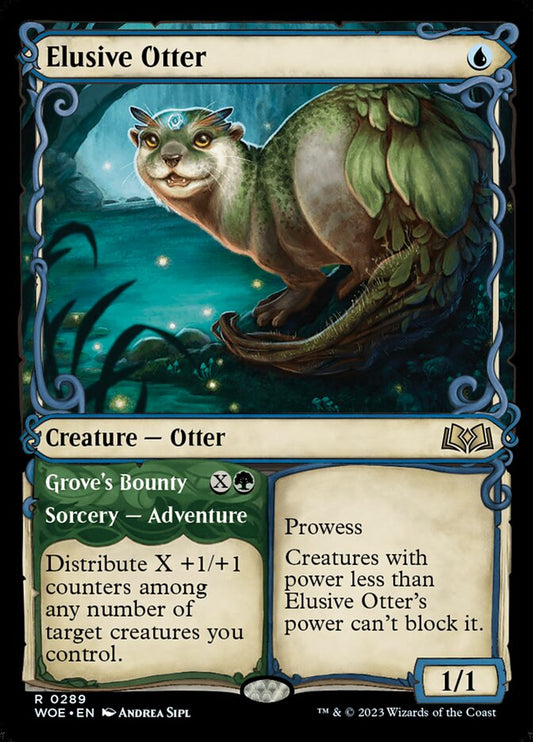 Elusive Otter // Grove's Bounty (Showcase) - (Foil): Wilds of Eldraine