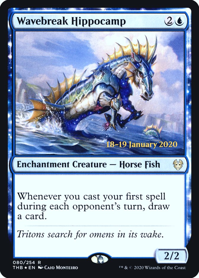 Wavebreak Hippocamp - (Foil): Theros Beyond Death Promos