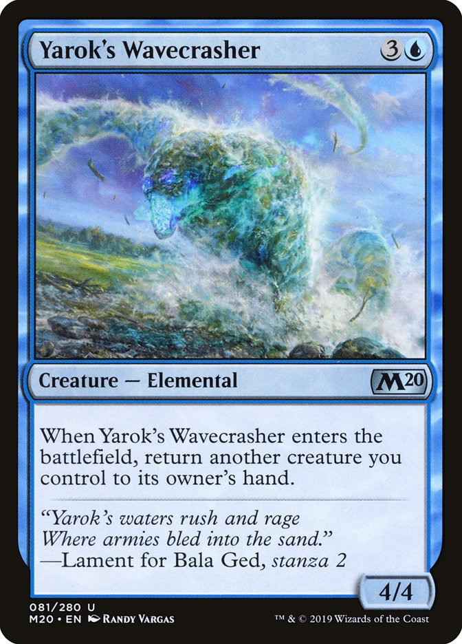 Yarok's Wavecrasher - (Foil): Core Set 2020
