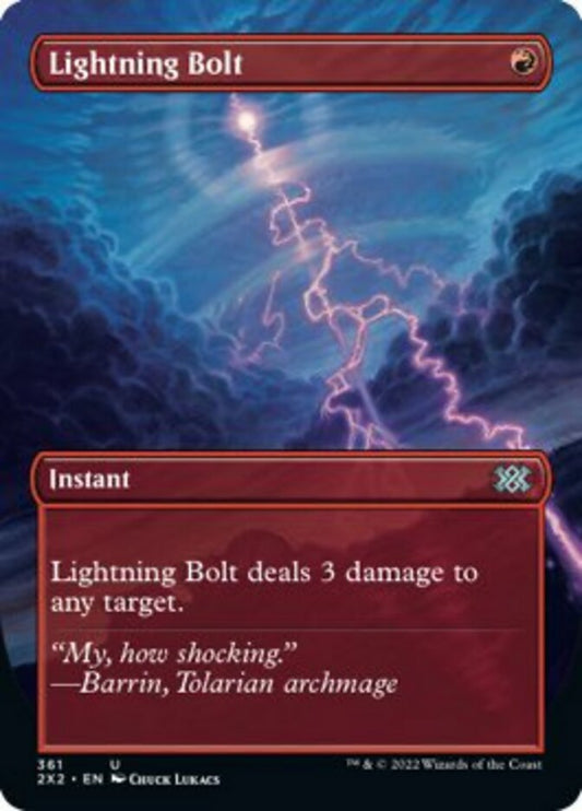 Lightning Bolt (Borderless) - (Foil): Double Masters 2022