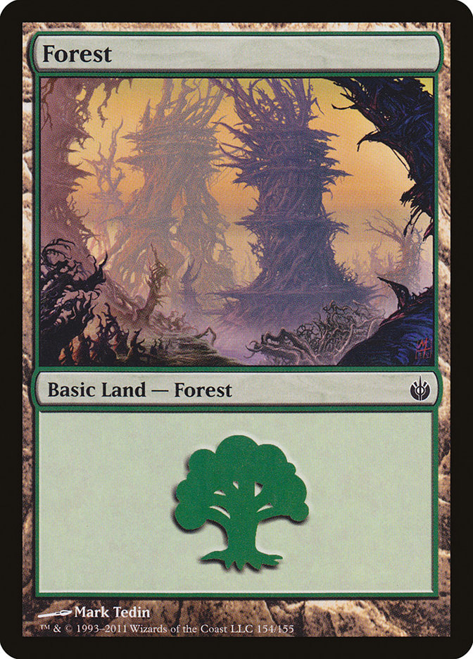 Forest (#154) - (Foil): Mirrodin Besieged