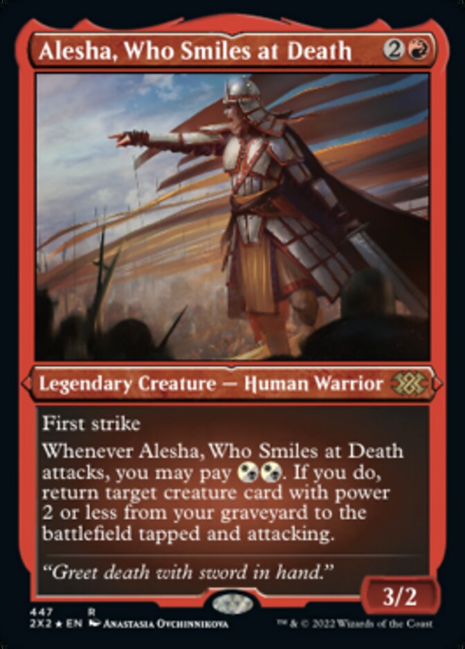 Alesha, Who Smiles at Death (Foil Etched) - (Foil): Double Masters 2022