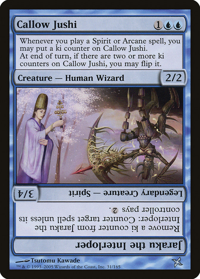 Callow Jushi // Jaraku the Interloper - (Foil): Betrayers of Kamigawa