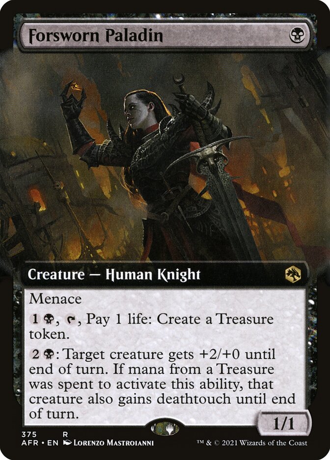 Forsworn Paladin (Extended Art) - (Foil): Adventures in the Forgotten Realms