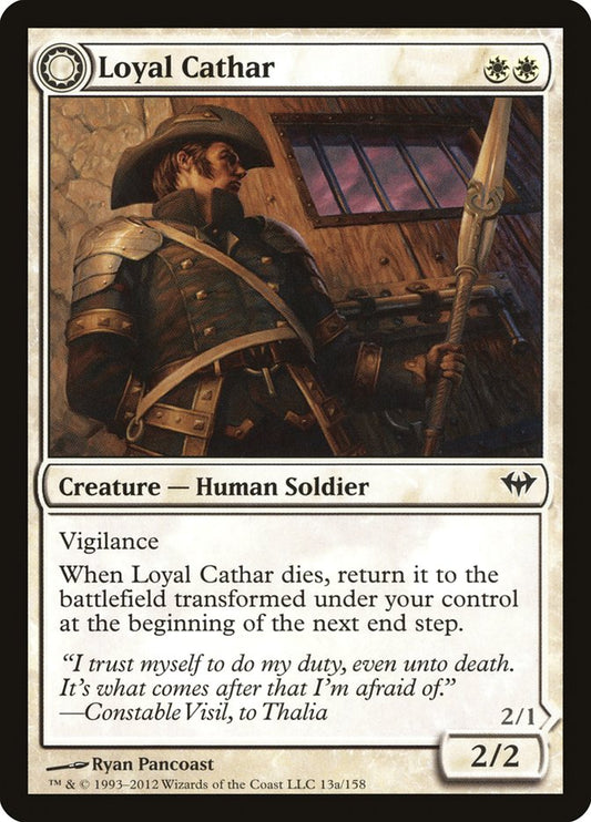 Loyal Cathar // Unhallowed Cathar - (Foil): Dark Ascension