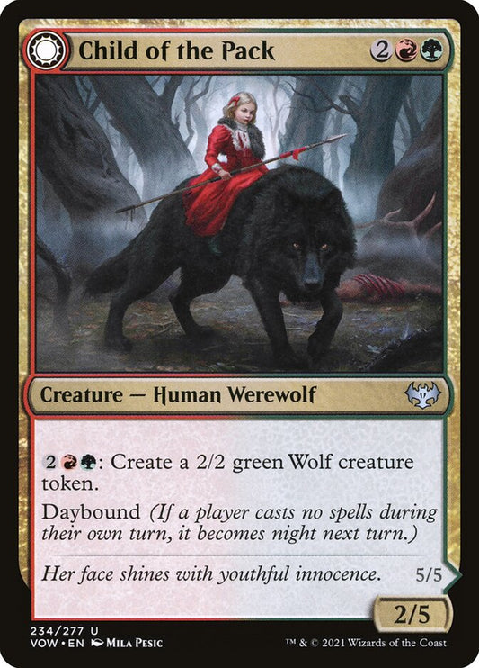 Child of the Pack // Savage Packmate - (Foil): Innistrad: Crimson Vow