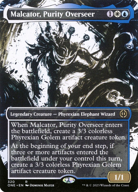 Malcator, Purity Overseer (#320) (Borderless) (Showcase) - (Foil): Phyrexia: All Will Be One