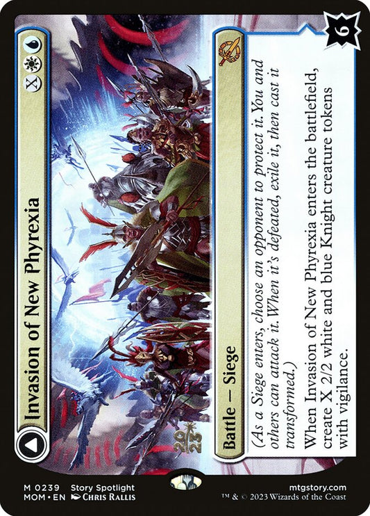 Invasion of New Phyrexia // Teferi Akosa of Zhalfir (Prerelease) (March of the Machine) - (Foil): March of the Machine Promos