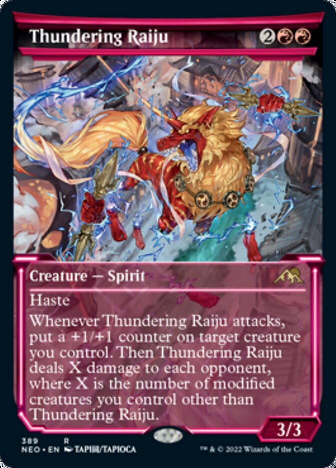 Thundering Raiju - (Foil): Kamigawa: Neon Dynasty